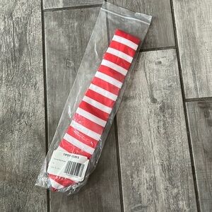 Tipsy elves holiday red and white striped knit tie adult one size new with tag